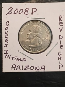 2008 P Arizona State Quarter Die Chip Error Covered Initials - Picture 1 of 4