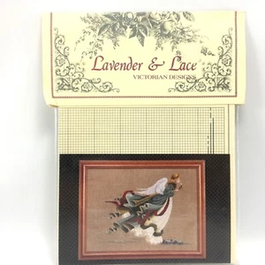 Patrón de gráfico Lavanda y Encaje ÁNGEL DE LUZ LL7 Leavitt-Imblum NUEVO 1989 - Imagen 1 de 3