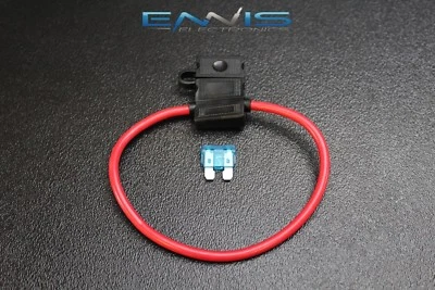 (1) 12 GAUGE ATC FUSE HOLDER W/ FUSE IN-LINE AWG WIRE COPPER 12 VOLT BLADE - Image 1 of 4