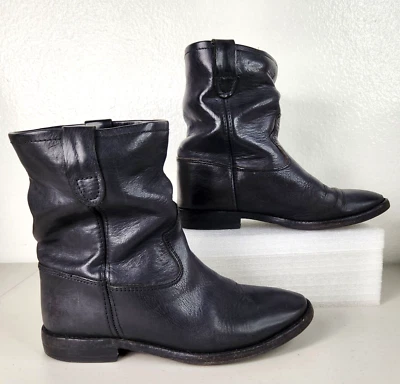Isabel Marant Etoile Crisi Botines Cuña Ocultos Cuero Negro Talla 36/5 Foto 1 de 4