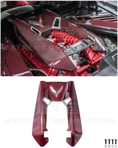 For 23-Up Corvette C8 Z06 Coupe | GM Factory RED CARBON FIBER LT6 Engine Cover - Foto 1 di 22