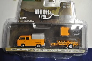 1/64 1978 Volkswagon Type 2 Double Cab Pickup and Utility Trailor - Picture 1 of 5
