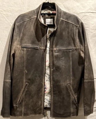 Chaqueta de cuero Tommy Bahama para hombre Rocker Highway talla L Foto 1 de 4