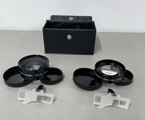 Imado AUX Wide Angle Lens AF35ML With Telephoto Lens 2M & Case In Black - Picture 1 of 6