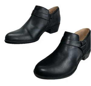 Women’s Ankle Boots Life Stride Chelsea Style Black Sz 6W Zipper Low Heel Arden - Picture 1 of 12