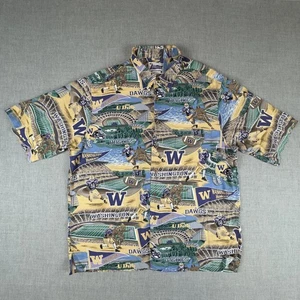Washington Huskies Shirt Mens XL Hawaiian Reyn Spooner UW Dawgs NCAA Football - Picture 1 of 7