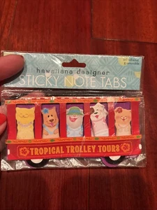 Hawaiiana Designer Sticky Note Tabs – Tropical Trolley Tours | NEW | Cute Animal - Picture 1 of 18