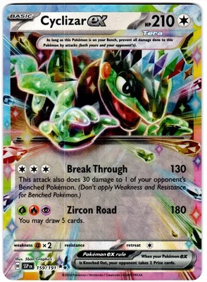 Cyclizar ex  Double Rare SV08: Surging Sparks 159/191 NM - Image 1 of 2