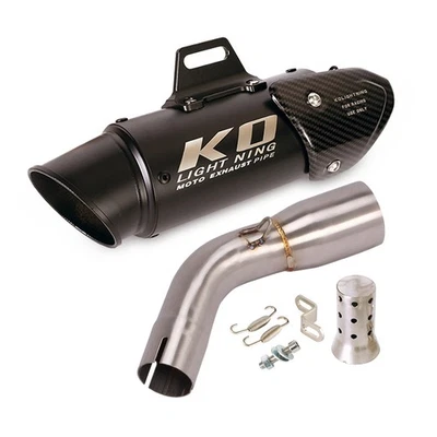 For Suzuki SV650 2016-2025 Exhaust Muffler Escape Middle Link Pipe Tips Slip On - Image 1 of 4