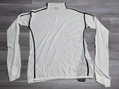 Armani Exchange Cotton Nylon Slim Fit Mock Neck Long Sleeve T-Shirt White NWT XS - Image 1 of 4