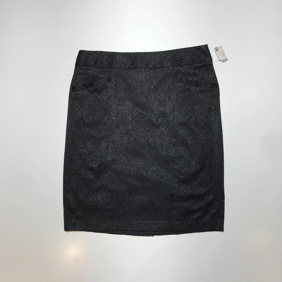 Falda lápiz Covington para mujer 12 en jacquard negro noche esencial bolsillo ribeteado Foto 1 de 4