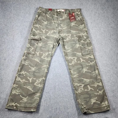 Pantalones cargo Levis para hombre 38x30 camuflaje pierna recta holgados utilitarios de colección Y2K Foto 1 de 4