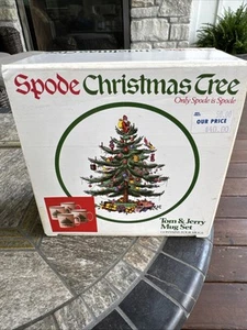 Spode Christmas Tree Tom and Jerry Mugs Set of 4 in Original Box - Picture 1 of 13