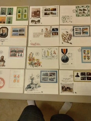 RSA South Africa Misc.Lot of 12 Miniature Sheets on Covers from 1975 thru 1985 - Image 1 of 4
