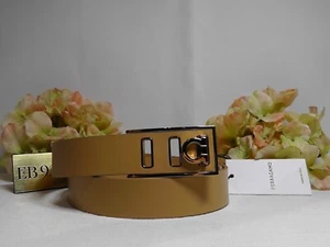 Ferragamo BLACK Leather Gancini Hug Belt Size 75cm or 29'' ****$530*****NWT*** - Picture 1 of 13