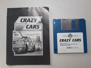 Crazy Cars Commodore Amiga Program on 3.5" Disk w Manual Free Shipping - Photo 1/2