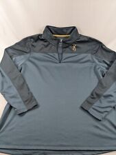 Browning Quarter 1/4 Zip Pullover Men’s Blue / Gray Shirt Jacket Size 2XL 