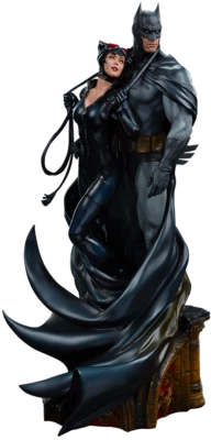 Dc Comics Batman & Catwoman Selina Kyle Polystone Diorama statue Sideshow - Photo 1/4