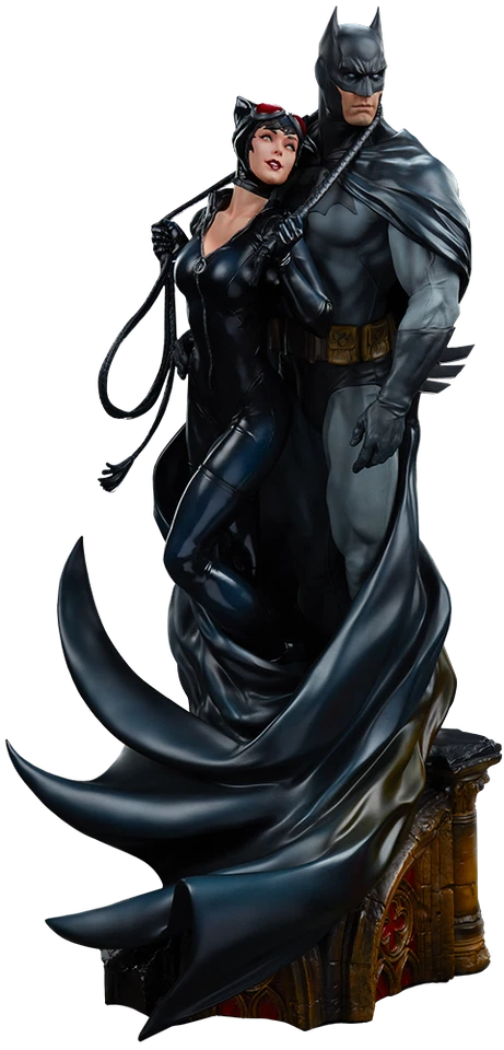 DC Comics Batman & Catwoman Selina Kyle Polystone Diorama Estatua Sideshow Foto 1 de 4