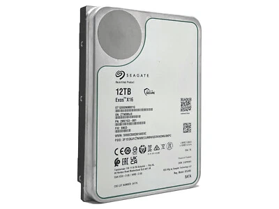 Seagate Exos X16 ST12000NM001G 12TB 512E SATA 6Gb/s 3.5"  Enterprise Hard Drive - Image 1 of 4