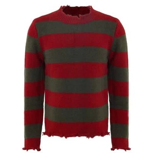 Freddy Krueger Maglione Adulto Uomo Righe Deluxe Pullover Costume Halloween - Foto 1 di 5