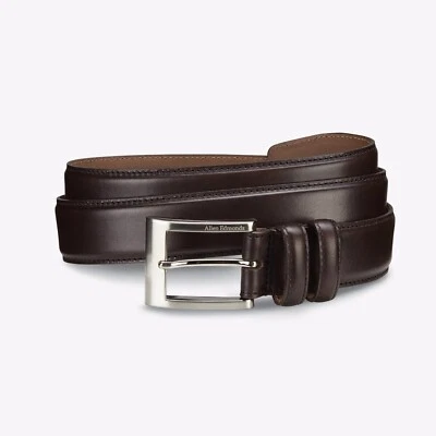 NEW Allen Edmonds Wide Basic Dress Belt - 39507 - Dark Brown Burnished Calf - 56 - Image 1 of 4