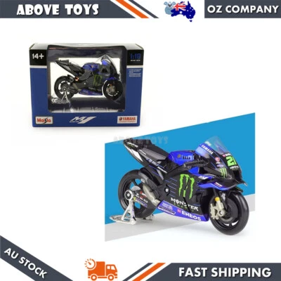 Moto GP 2021 Yamaha Factory Racing Vinales #21 Diecast Motorcycle Maisto 1:18 Moto GP Foto 1 de 4