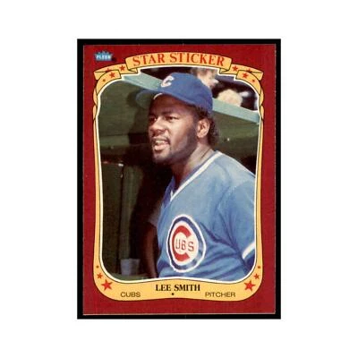 1986 Fleer Star Stickers Lee Smith Baseball Cards #112 - Image 1 of 3