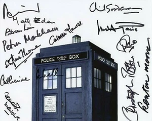 Doctor Who Autograph: MULTI-SIGNED Cast & Crew Signed Print inc Stephen Thorne - Picture 1 of 1