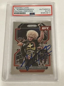 Khabib Nurmagomedov Signed Panini Prizm Card IP Slabbed PSA DNA PSA/DNA a - Picture 1 of 2