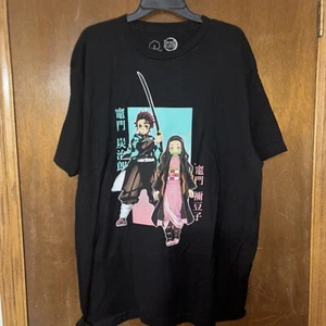 Demon Slayer Tanjiro And Nezuko Anime Official Merchandise Black T-Shirt 3XL - Picture 1 of 5