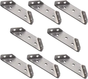 Stainless Steel Corner Brace Heavy Duty Angle Code 8 Pcs - Picture 1 of 3