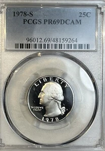 1978 S Proof Washington Quarter 25 Cents PCGS Certified PR69 Deep Cameo Beauty - Picture 1 of 12