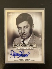 JERRY LEWIS 2013 LEAF POP CENTURY SIGNATURES SILVER 24/25 AUTOGRAPH #BA-JL2 AUTO