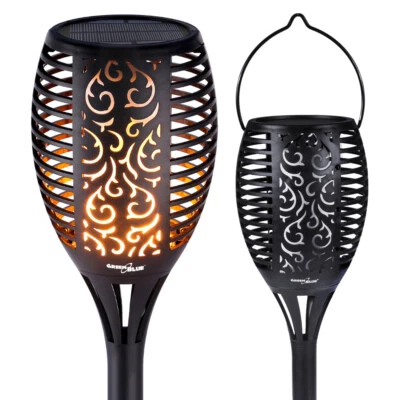 Solar Garten Fackel Leuchte LED Ambient Licht Realistische Flamme Wasserdicht - Bild 1 von 4