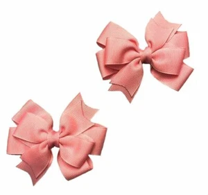 Solid Toddler Hair Bow Set (28 Colors to Choose From) - Picture 1 of 30