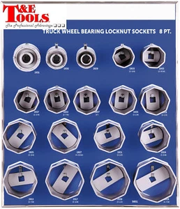 T&E TOOL 3/4 8PT WHEEL BEARING LOCK NUT SOCKET TRUCK HUB LOCKNUT Made in Taiwan - Picture 1 of 4