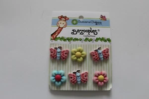 Buttons Galore & More  Bazooples Collection Flutterbugs & Flowers - Picture 1 of 1