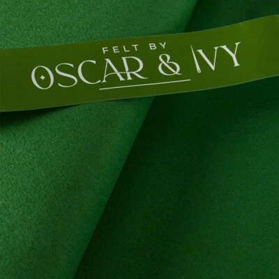 Handicraft Wool/Viscose Felt Fabric Material - Apple Green - Felt By Oscar & Ivy - Image 1 of 3