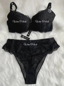 Ann Summers Sexy Lace New Push Up Padded Plunge Bra & HW Brazilian 32A~44G - Picture 1 of 12