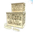 Hochzeit Geschenkkarten Box Holz Mr Mrs Dekoherzen Schl&#252;ssel 30x24x23cm