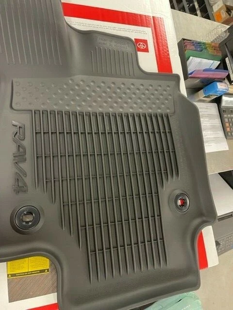 2019-2025 TOYOTA RAV4 FLOOR MATS RUBBER ALL WEATHER GENUINE OEM 3PC SET BLACK - Image 1 of 1