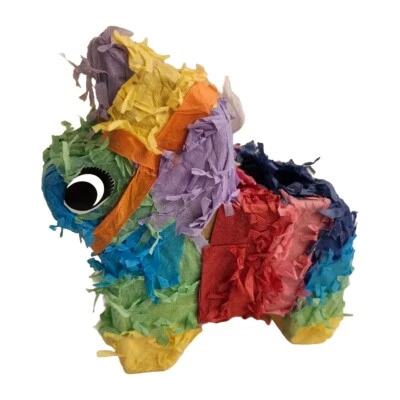 Mini Piñata SPRITZ Mini Donkey empty colorful Pinata about 6" x 6" x3" - Image 1 of 4