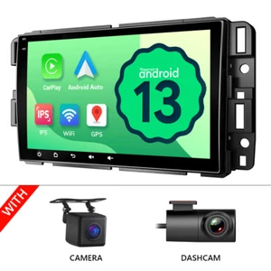 CAM+DVR+Android 14 8"IPS Car Stereo GPS CarPlay For Chevy Silverado 1500 2500 HD - Picture 1 of 23