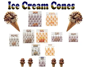LOTE DE 200 CONOS DE HELADO MARRONES Y 3 mil NARANJAS Apple Crep Bolsas 2.5 3.0 mil - Imagen 1 de 10