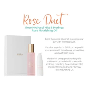 Bruma hidrosol dōTERRA Rose Duo Duet + aceite nutritivo nueva en caja - Imagen 1 de 7