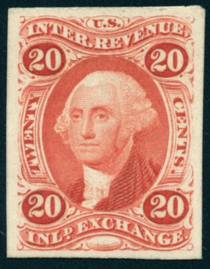 US R42P4 20c First Issue Revenue 1862 Inland Exchange Plate proof on card - Picture 1 of 2