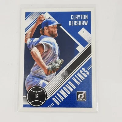 2018 Donruss #14 Diamond Kings Clayton Kershaw Los Angeles Dodgers - Image 1 of 2