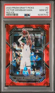 2023 Prizm Draft Picks #2 Victor Wembanyama Red Ice Rookie PSA 10 - Bild 1 von 2