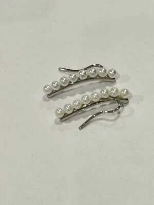 Pendientes de perlas escaladoras de perlas de imitación tono plata Rebecca Minkoff Foto 1 de 3